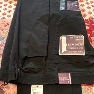 New Gloria Vanderbilt Amanda black jeans 14